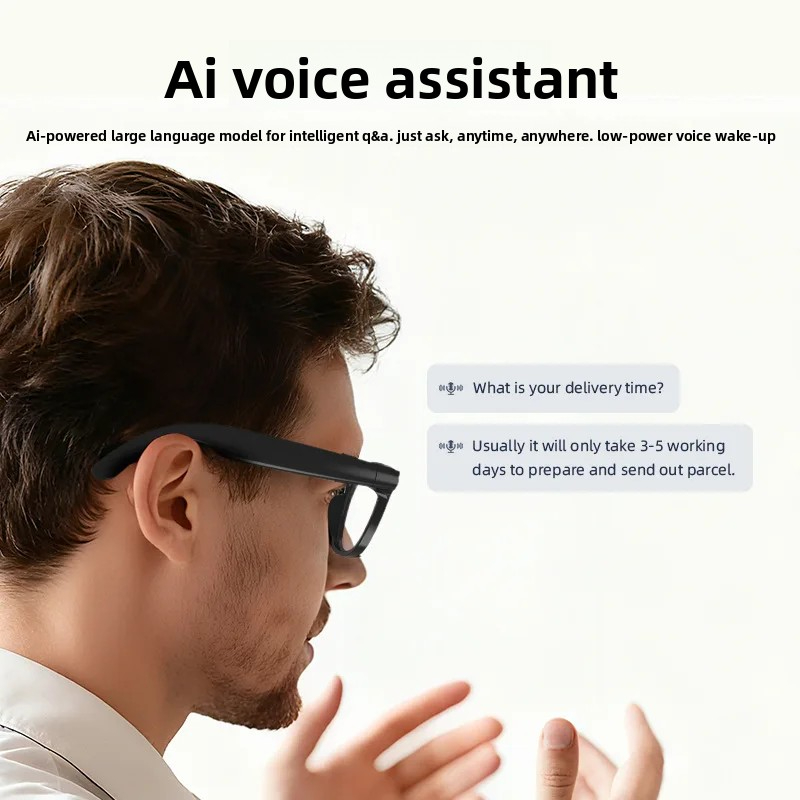 نظارات GL02 الذكية المزودة بتق - مراجعة Smart Glasses Lens وسعره